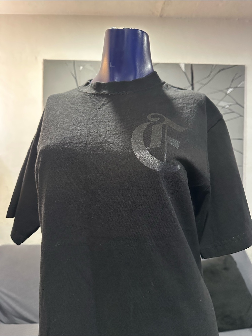 Men's Black Graphic Crewneck T-Shirt
